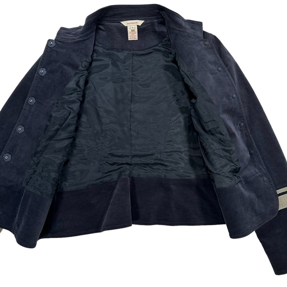 Sundance Velveteen Furlough Jacket Velvet Military Blazer Blue Womens 6 RARE - Picture 8 of 12